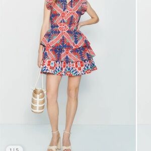Ros’ Garden Colorful Geometric Print Dress